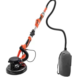 VEVOR Drywall Sander, 1150W Electric Drywall Sander, Popcorn Ceiling Removal Tool with Vacuum Dust Collection, 5 Variable Speed 800-1700 RPM, LED Light, Foldable & Extendable Handle, 15 Sanding Discs