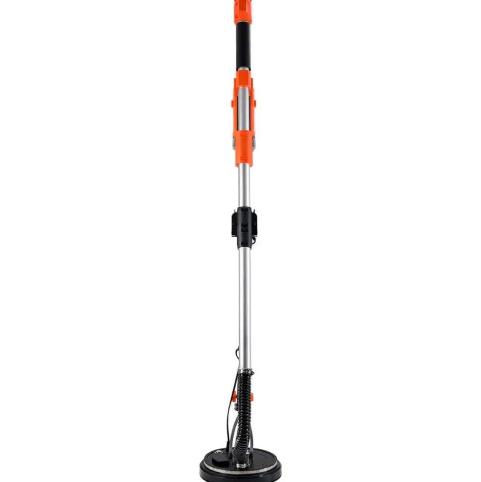 VEVOR Drywall Sander, 1010W Electric Drywall Sander, Popcorn Ceiling Removal Tool with 7 Variable Speed 1000-2200 RPM, Double-Deck LED Light, Foldable & Extendable Handle, 15 Sanding Discs, Dust Hose