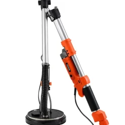 VEVOR Drywall Sander, 1010W Electric Drywall Sander, Popcorn Ceiling Removal Tool with 7 Variable Speed 1000-2200 RPM, Double-Deck LED Light, Foldable & Extendable Handle, 15 Sanding Discs, Dust Hose