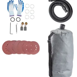 VEVOR Drywall Sander 850W Electric, Electric Sander Variable Speed 800-1750RPM, Drywall Sander Foldable Sheetrock Sander, with Telescope Handle, Vacuum Bag Drywall Sanders 6 Sand Pads