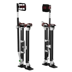 VEVOR Drywall Stilts, 24''-40'' Adjustable Aluminum Tool Stilts with Protective Knee Pads, Durable and Non-slip Work Stilts for Sheetrock Painting, Walking, Taping, Black