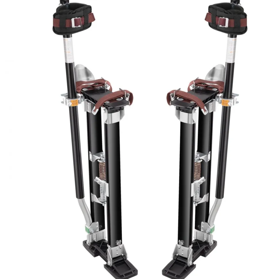 VEVOR Drywall Stilts, 24''-40'' Adjustable Aluminum Tool Stilts with Protective Knee Pads, Durable and Non-slip Work Stilts for Sheetrock Painting, Walking, Taping, Black