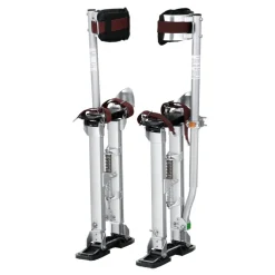 VEVOR Drywall Stilts, 18''-30'' Adjustable Aluminum Tool Stilts with Protective Knee Pads, Durable and Non-slip Work Stilts for Sheetrock Painting, Walking, Taping, Silver