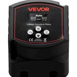 VEVOR Dual Battery Isolator Kit, 12V 300 Amp 20 ft 2AWG, Manual and Automatic VSR Voltage Sensitive Relay with Voltmeter, LCD Screen, Smart Battery Isolator, Compatible with Lithium Batteries, for UTV