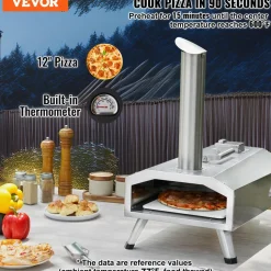 VEVOR Dual Fuel Pizza Oven for Outdoor Use, 12
