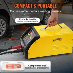 VEVOR Dual Pro Stud Welder Deluxe AL/Fe Dent Repair Kit, Professional 5KW Welder with Auto/Manual Welding and 10 Modes, 110V Spot Welding Dent Repair Machine for Steel & Aluminum Auto Panels Repair