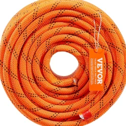 VEVOR Dual Twisted Polyester Cord, 1/2 inch by 120 feet, 48-Strand, 8000 LBS Tensile Strength, Multi-Use Outdoor Rope for Arborist Activities, Hiking, Swinging, Rappelling, and Rescue, Or