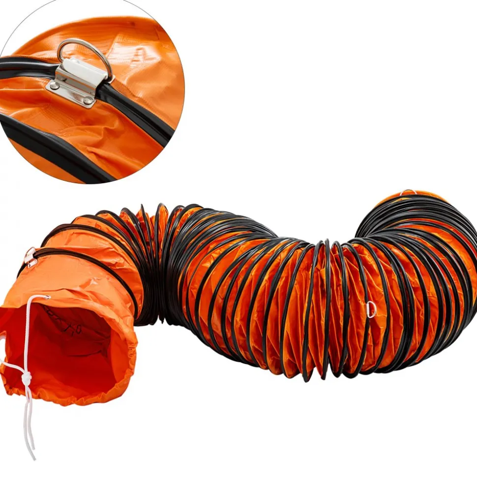 VEVOR Ducting Hose, 25ft PVC Flexible HVAC Duct Hosing for 10 Inch Utility Blower Exhaust Fan