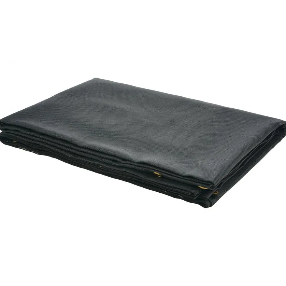 VEVOR Dump Truck Mesh Tarp, 6 x 14 ft, PVC Coated Black Heavy Duty Cover with 5.5" 18oz Double Pocket, Brass Grommets, Reinforced Double Needle Stitch Webbing Fits Manual or Electric Dump Truck System