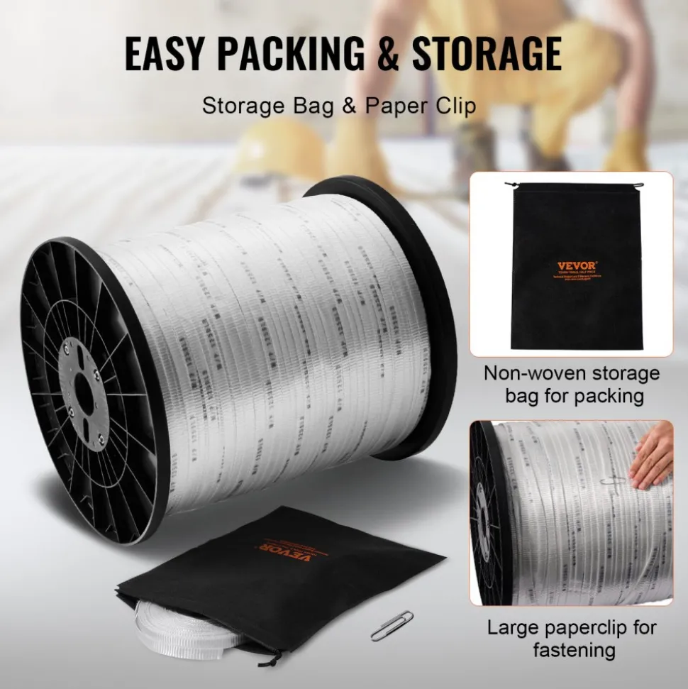 VEVOR Durable Polyester Pull Cord, Width 0.5" & Length 5249ft, Max Load 1250 lbf, Perfect for Organizing Cables, Packaging, Garden Work & Electrical Jobs
