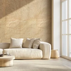 VEVOR 3D Wall Panels, 4 Pack 48 x 24 in PU Natural Stone Imitation Wall Art Tiles, 32 Sq.Ft Coverage Accent Wall Panel, Interior Home Decor for Ceiling, Bedroom, Living & Gaming Room, Stone Yellow