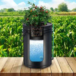 VEVOR DWC Hydroponics Grow System, Hydroponic Growing System with Top Drip Kit, Deep Water Culture 5-Gallon 4 Buckets, with Air Pump, Air Stones and Water Level Device for Leafy Vegetables