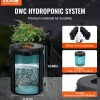 VEVOR DWC Hydroponic System, 5 Gallon 5 Buckets, Deep Water Culture Growing Bucket, Hydroponics Grow Kit with Pump, Air Stone and Connected Reservoir, for Indoor/Outdoor Leafy Vegetables