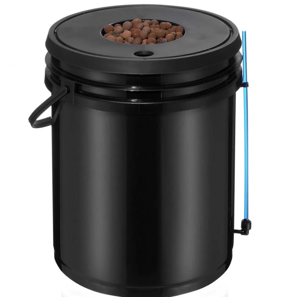 VEVOR DWC Hydroponic System, 5 Gallon 5 Buckets, Deep Water Culture Growing Bucket, Hydroponics Grow Kit with Pump, Air Stone and Connected Reservoir, for Indoor/Outdoor Leafy Vegetables