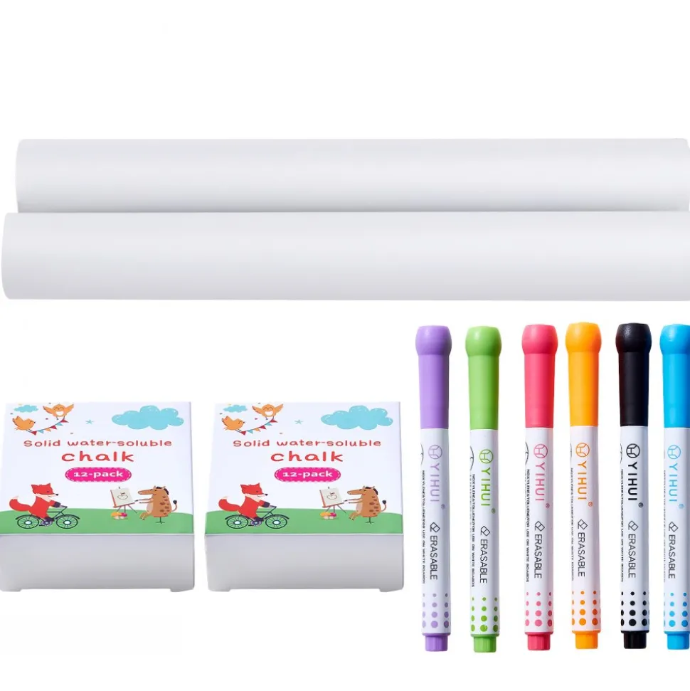 VEVOR Easel Accessory Set, 32 PCS Kid's Art Easel Painting Kit Including Chalks, Dry-Erase Markers & Paper Rolls, Supplies Set for Standing Art Easel, Painting Accessories for Toddlers Boys and Girls
