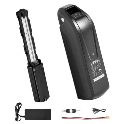 VEVOR Ebike Battery, 48V 13Ah Electric Bike Lithium Battery Pack with BMS, 3A Charger and Lock for 1000W E-Bike Motor, Detachable Electric Bicycle Replacement Kit with Indicator & Discharge Socket