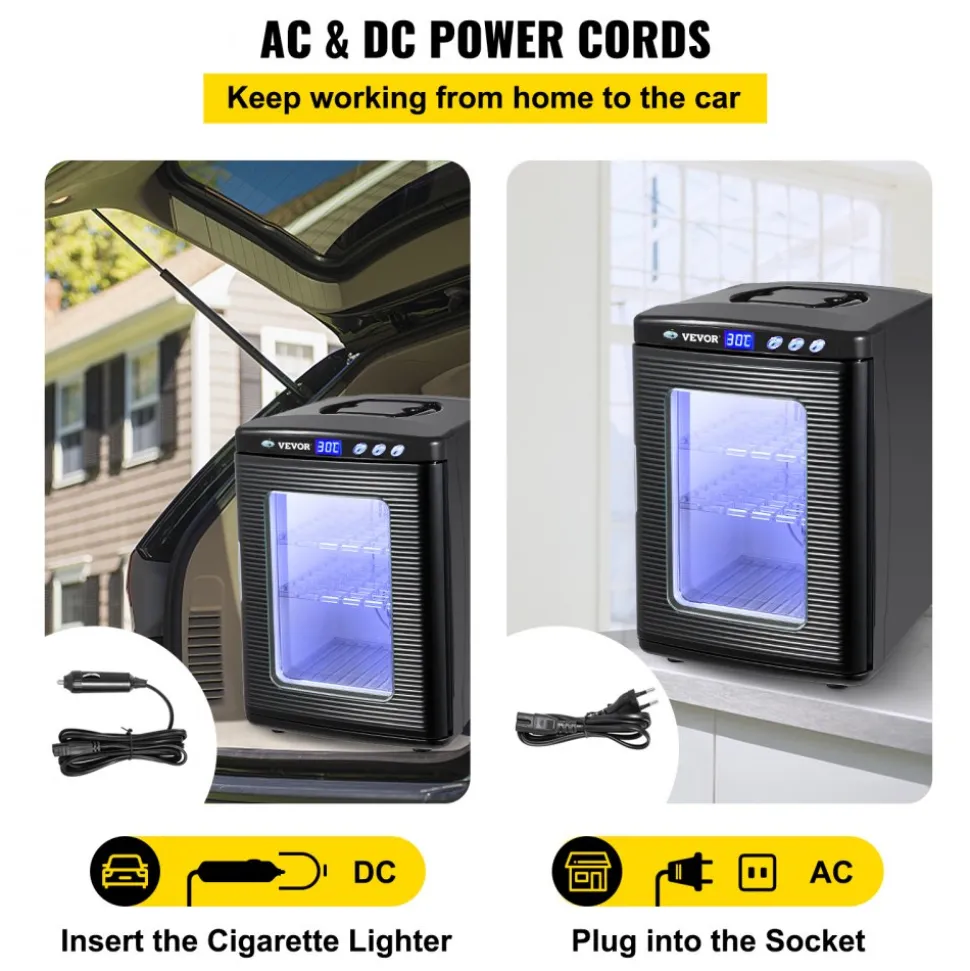 VEVOR Egg Incubator and Hatcher 25L Black Reptile Egg Incubator 5-42°C Scientific Hatcher Heating Bright LED Digital Display For Small Animals