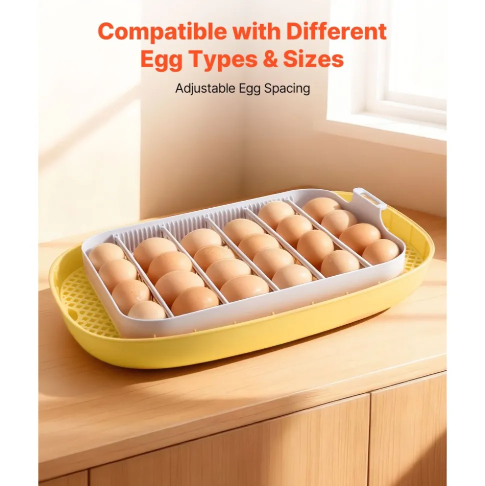 VEVOR 24 Egg Incubator, Automatic Egg Turner with LED Candler, Temperature Control & Humidity Display, 360° View Window, Auto Water Refill, Poultry Eggs Incubator for Hatching Chicks Ducks Goose Quail