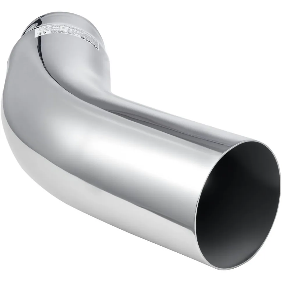 VEVOR Elbow Exhaust Tip, 5 Inch Inlet, 6 Inch Outlet, 23 in Overall Length, Chrome Turn Down Exhaust Tip with Clamp for Truck, Sedan, Sports Car, SUV, Chrome Structure for High Temperature Resistance