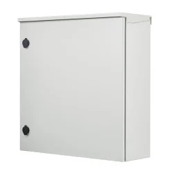 VEVOR Electrical Enclosure, 24'' x 24'' x 8'', NEMA 4 Outdoor Enclosure, IP65 Waterproof & Dustproof Cold-Rolled Carbon Steel Hinged Junction Box for Outdoor Indoor Use, with Rain H