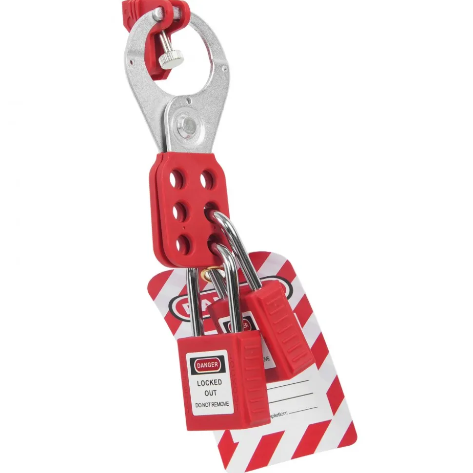 VEVOR Electrical Lockout Tagout Kit, 47 PCS Safety Loto Kit Includes Padlocks, Hasps, Tags, Nylon Ties, Plug Lockouts, Circuit Breaker Lockouts, and Carrying Bag, for Industrial, Electric Power