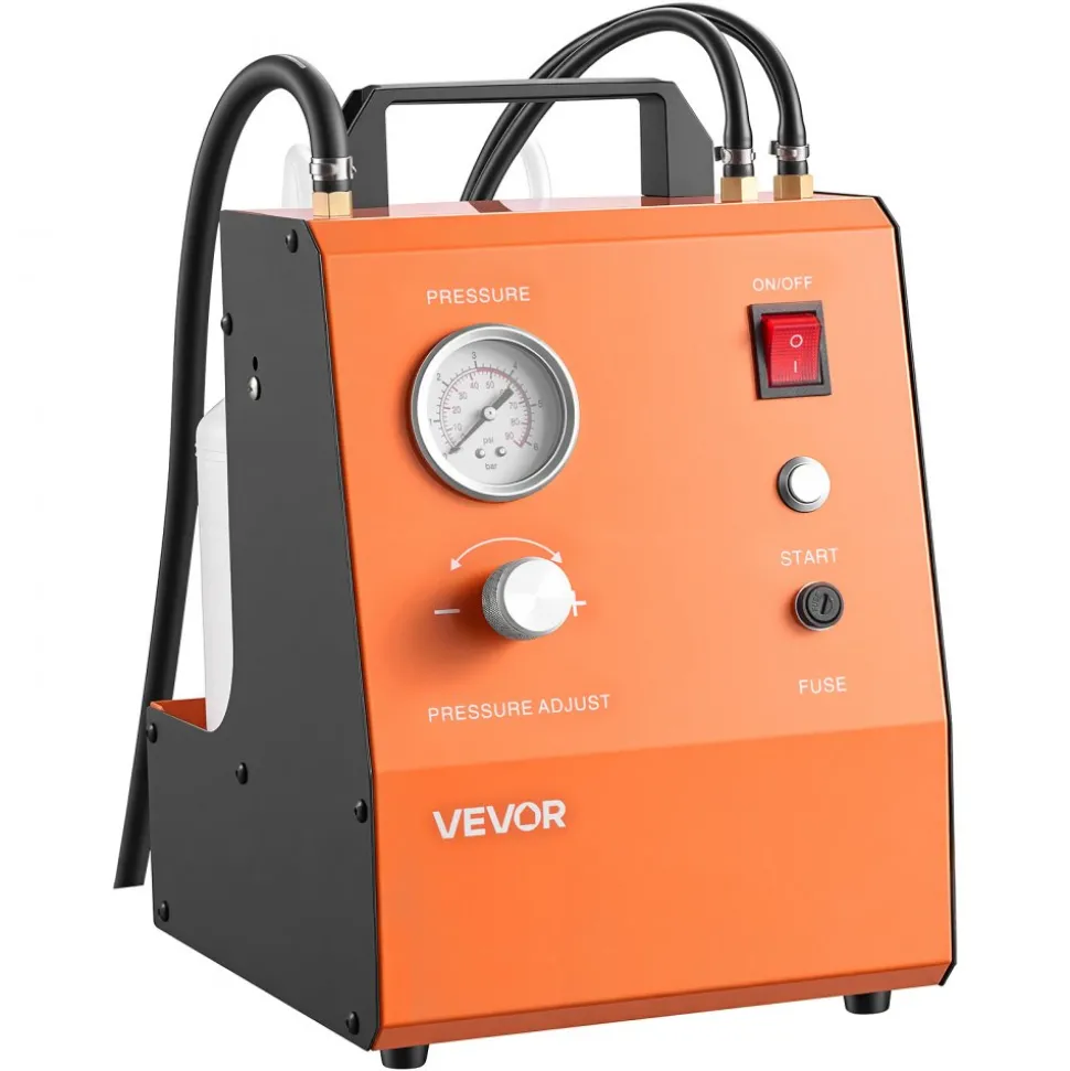 VEVOR Electric Brake Bleeder Kit, 120V Automatic Brake Fluid Bleeding Kit with 7 Master Cylinder Adapters & Dual Power Supplies, 0.6 - 3 Bar Brake Pressure Bleeder Pump Fits Most Passenger Vehicles