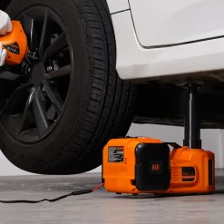 VEVOR Electric Car Jack, 5 Ton/11023 LBS Hydraulic Jack with Electric Impact Wrench, Portable Car Lift with Built-in Inflatable Pump, and LED Light for SUV MPV Sedan Truck Change Tires Garage Repair
