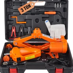 VEVOR Electric Car Jack, 3 Tons /6600 lbs Scissor Jack with Electric Impact Wrench, 12V Car Jack with Double Saddles with Remote Control, Portable Car Jack Lifting for Sedan, SUV, Truck Tire Change