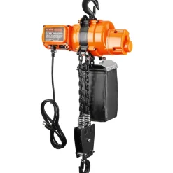 VEVOR Electric Chain Hoist, 2200 lbs Load, 20 ft Lifting Height, 6.9 ft/min Speed, 120V, Single Phase Overhead Crane with Chain, 328 ft Wireless & 15 ft Wired Remote Control for Garage, Shop, and Home