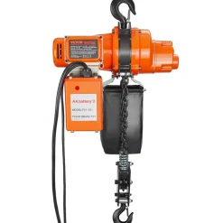 VEVOR Electric Chain Hoist, 2200 lbs Load, 20 ft Lifting Height, 6.9 ft/min Speed, 120V, Single Phase Overhead Crane with Chain, 328 ft Wireless & 15 ft Wired Remote Control for Garage, Shop, and Home