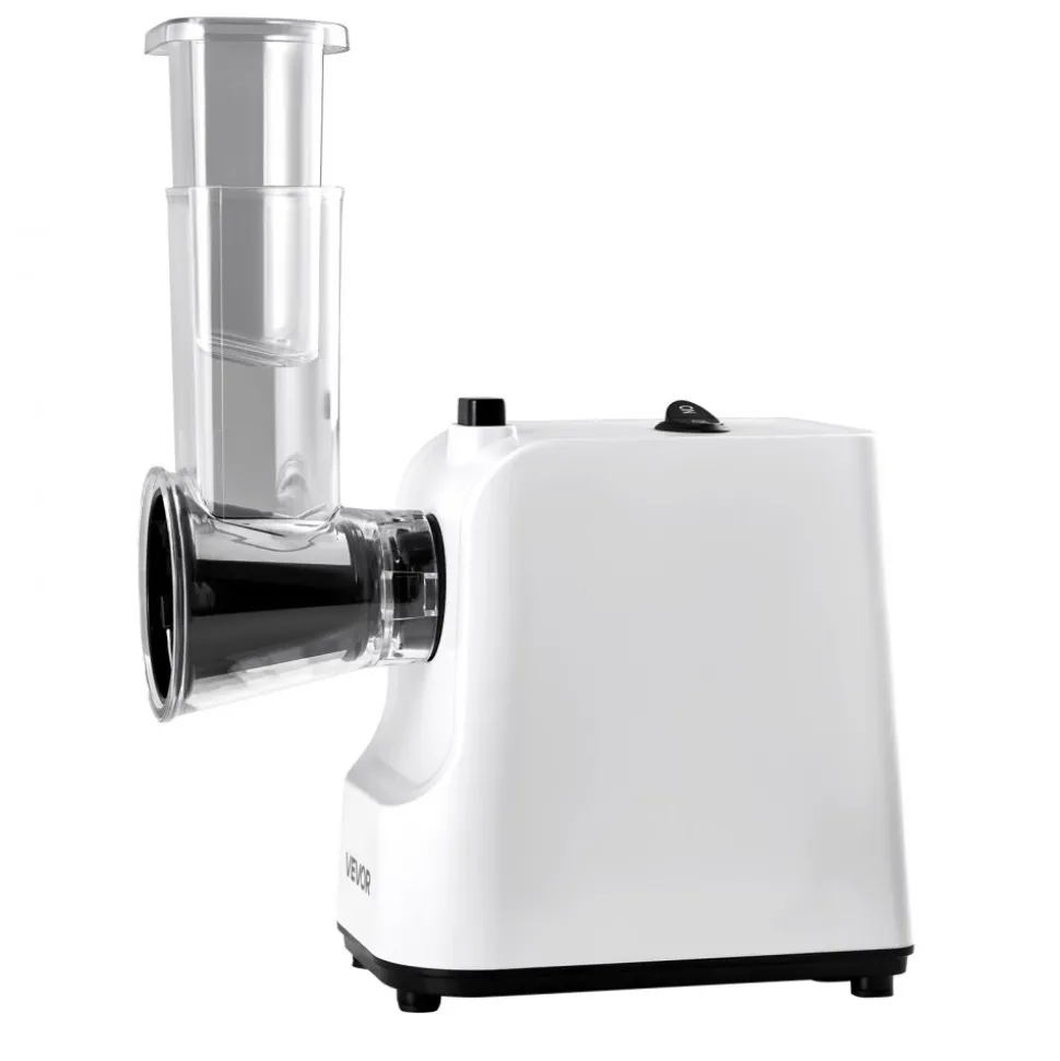 VEVOR Electric Cheese Grater Salad Maker, 200W Salad Shooter, Electric Vegetable Slicer Shredder Chopper for Fruits with 5 Attachments, Stainless Steel Food Cutter for Vegetables, and Cheeses