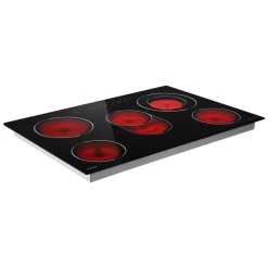 VEVOR Electric Cooktop 30inch 5 Burners Stove Top 8900W 220V No Plug, Ceramic Built-in Radiant Electric Stove , with 9 Power Levels, Timer, Child Lock, Over-Heat Guard, Touch Control