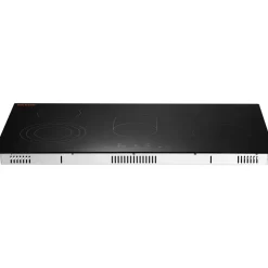 VEVOR Electric Cooktop, 36 inch 5 Burners Built-in Electric Stove Top, 8600W Ceramic Top Radiant Cooktop with Glass Panel, Touch Control, Timer, Child Lock, 9 Heat Level, 220-240V, Hard Wire (No Plug)