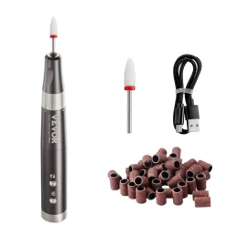 VEVOR Electric Cordless Nail Drill, 30,000RPM Variable-Speed Rechargeable Nail E File Machine, Portable Manicure Pedicure Polisher with 50PCS Sanding Bands for Dead Skin Removal, Nail Surface Smooth