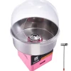 VEVOR Electric Cotton Candy Machine, 1000W Candy Floss Maker, Commercial Cotton Candy Machine with Stainless Steel Bowl, Sugar Scoop, and Cover, Perfect for Home Kids Birthday, Family Party Pink