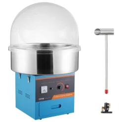 VEVOR Electric Cotton Candy Machine, 1000W Candy Floss Maker, Commercial Cotton Candy Machine with Cover, Stainless Steel Bowl, and Sugar Scoop, Perfect for Home Kids Birthday, Family Party (Red)