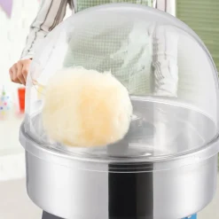 VEVOR Electric Cotton Candy Machine, 1000W Candy Floss Maker, Commercial Cotton Candy Machine with Cover, Stainless Steel Bowl, and Sugar Scoop, Perfect for Home Kids Birthday, Family Party (Red)