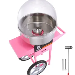 VEVOR Electric Cotton Candy Machine, 1000W Candy Floss Maker, Commercial Cotton Candy Machine with Stainless Steel Bowl, Sugar Scoop, and Drawer, Perfect for Home Kids Birthday, Family Party, Blue