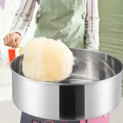 VEVOR Electric Cotton Candy Machine, 1000W Candy Floss Maker, Commercial Cotton Candy Machine with Stainless Steel Bowl, and Sugar Scoop, Perfect for Home Kids Birthday, Family Party (Pink)
