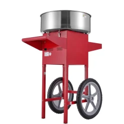 VEVOR Electric Cotton Candy Machine with Cart, 1000W Commercial Candy Floss Maker with Stainless Steel Bowl, Sugar Scoop and Drawer, Perfect for Home, Kids Birthday, Family Party, Red