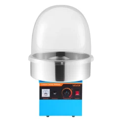 VEVOR Electric Cotton Candy Machine, 1000W Electric Floss Maker With Cover, Commercial Cotton Candy Machine w/Stainless Steel Bowl & Sugar Scoop, Ideal for Home, Carnival, Birthday, Family Party, Blue