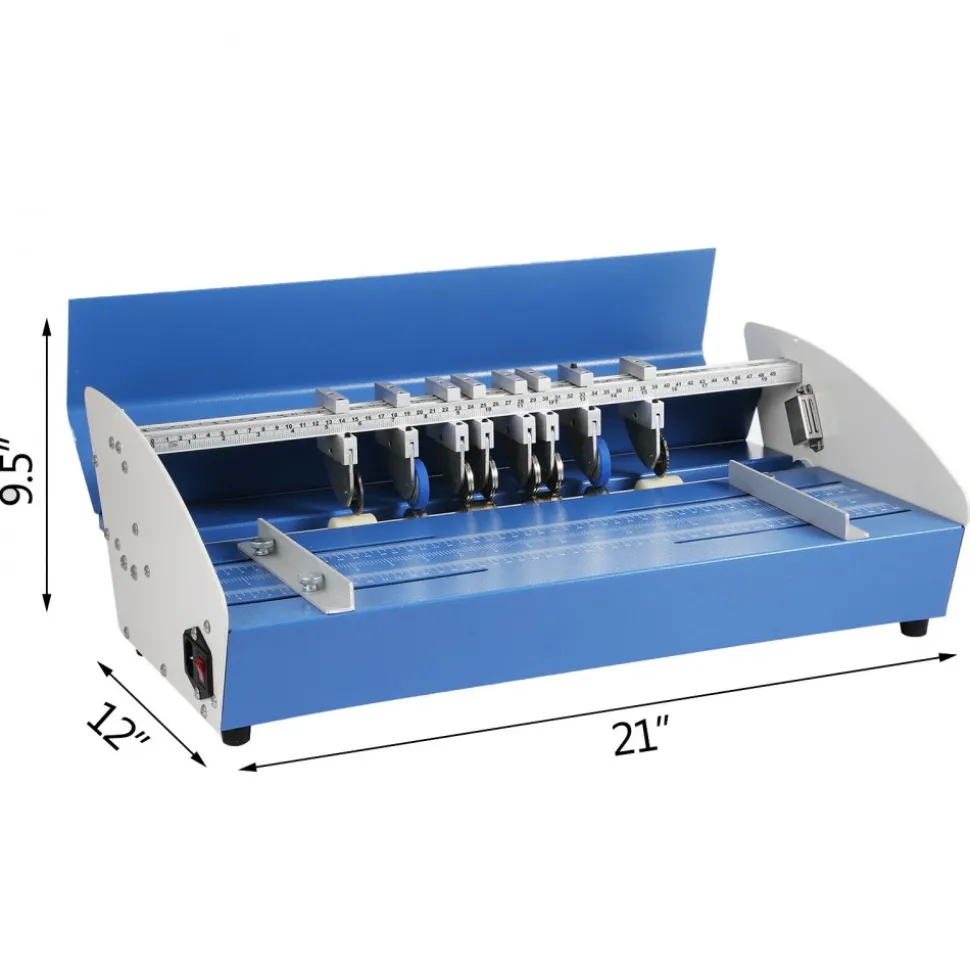 VEVOR Electric Creasing Machine 21 Inch Paper Creasing Scoring Machine 3 in 1 Creasing Machine with Heavy Duty Metal Present Multi-function