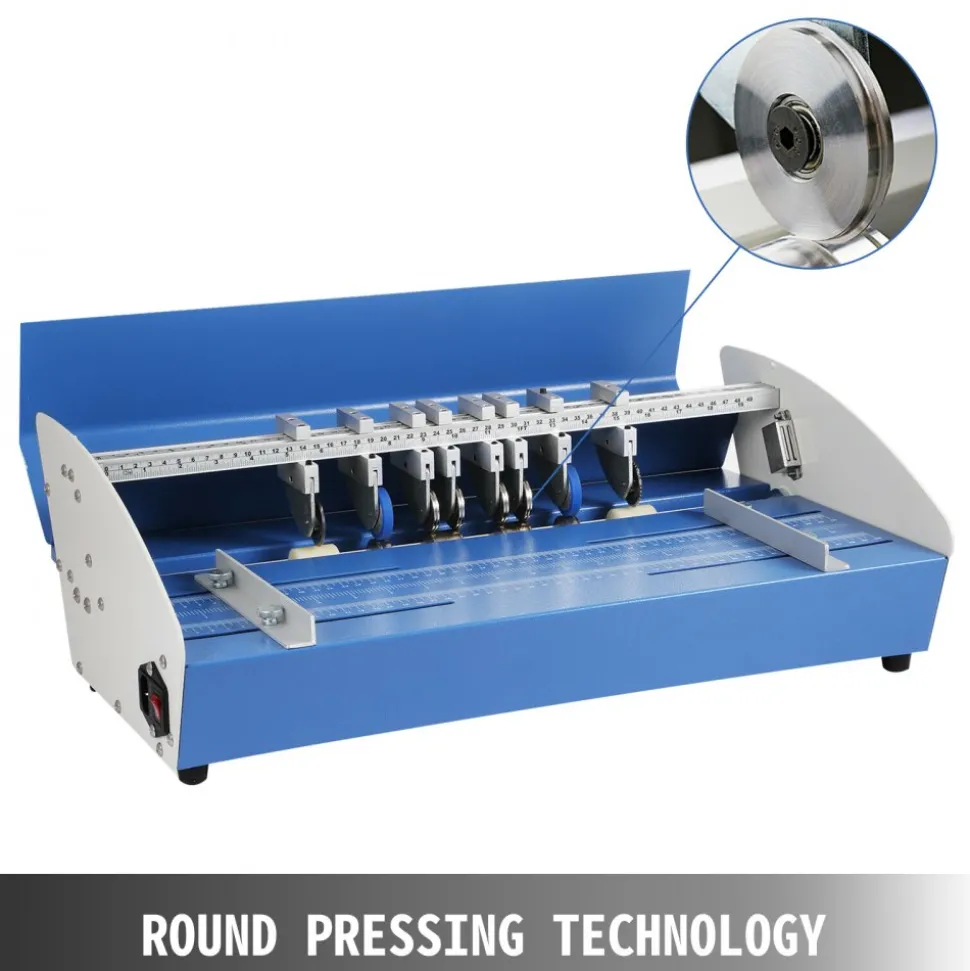 VEVOR Electric Creasing Machine 21 Inch Paper Creasing Scoring Machine 3 in 1 Creasing Machine with Heavy Duty Metal Present Multi-function