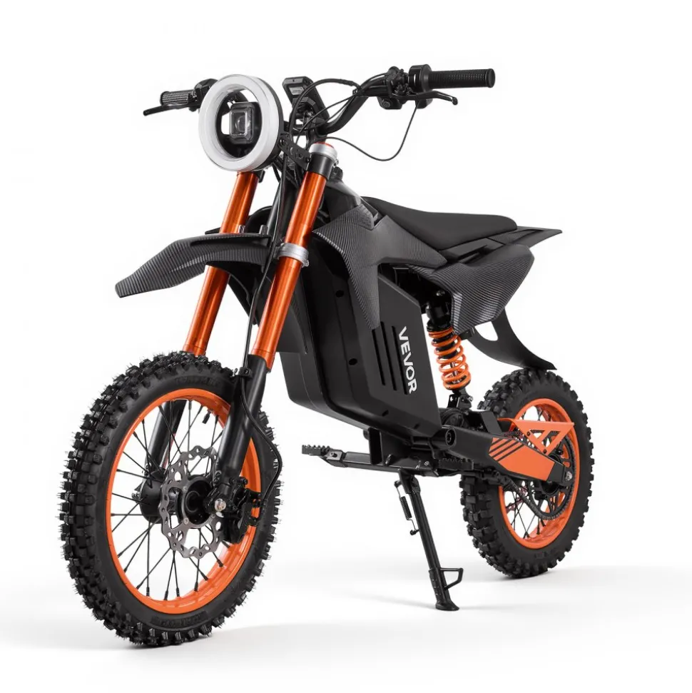 VEVOR Electric Dirt Bike for Teens Adults, 2000W Motor, 31 MPH Speed, 31 Miles Max Range, 48V 22.5Ah Battery, Off-Road Motorcycle with Light, Display, Dual Suspension & Hydraulic Brakes for Age 14+