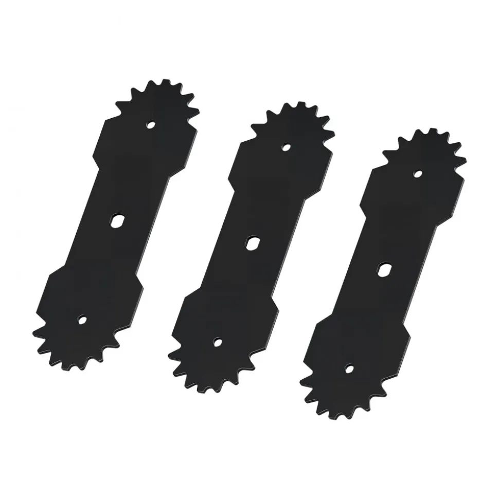 VEVOR Electric Edger Blades, 8.8-inch Length, 3-Pack Replacement Blades, 65Mn High-Carbon Steel with Electrophoretic Coating, Multi-Serrated Sharp Edge, Compatible with the VEVOR ASYTM01230 Edger