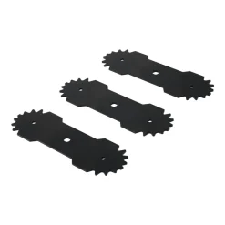 VEVOR Electric Edger Blades, 8.8-inch Length, 3-Pack Replacement Blades, 65Mn High-Carbon Steel with Electrophoretic Coating, Multi-Serrated Sharp Edge, Compatible with the VEVOR ASYTM01230 Edger