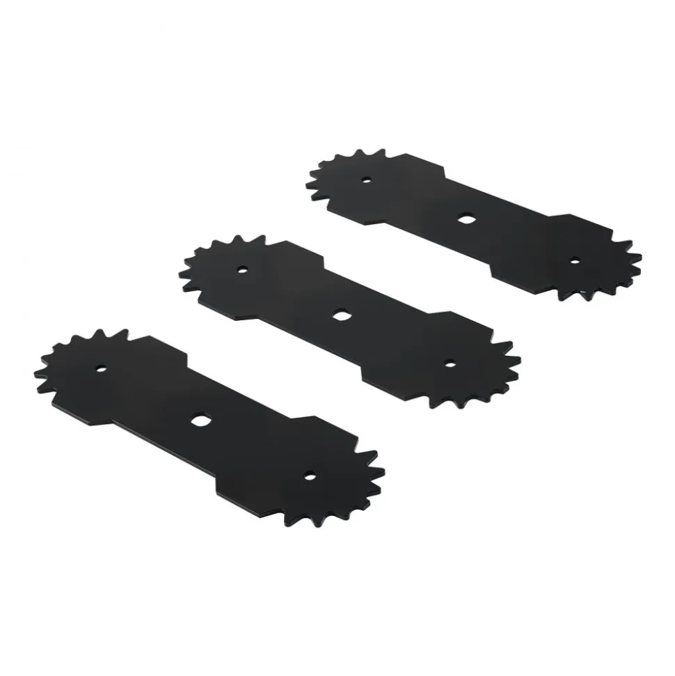 VEVOR Electric Edger Blades, 8.8-inch Length, 3-Pack Replacement Blades, 65Mn High-Carbon Steel with Electrophoretic Coating, Multi-Serrated Sharp Edge, Compatible with the VEVOR ASYTM01230 Edger