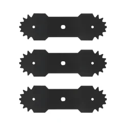 VEVOR Electric Edger Blades, 8.8-inch Length, 3-Pack Replacement Blades, 65Mn High-Carbon Steel with Electrophoretic Coating, Multi-Serrated Sharp Edge, Compatible with the VEVOR ASYTM01230 Edger