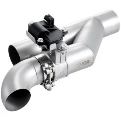 VEVOR Electric Exhaust Cutout, 2.5 Inch Universal Stainless Steel Exhaust Valve Kit with One Controller Remote Kit, Cut Out Valve, Y Pipe, Remote Control & Box, Fits Trucks, Sedans, Sports Cars, SUVs