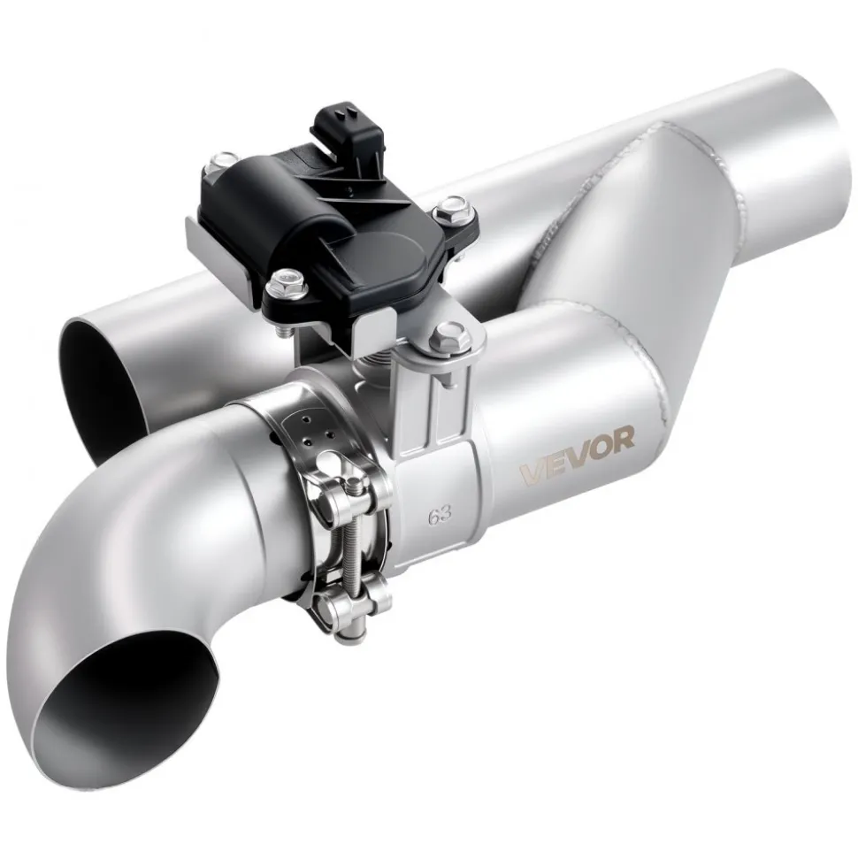 VEVOR Electric Exhaust Cutout, 2.5 Inch Universal Stainless Steel Exhaust Valve Kit with One Controller Remote Kit, Cut Out Valve, Y Pipe, Remote Control & Box, Fits Trucks, Sedans, Sports Cars, SUVs